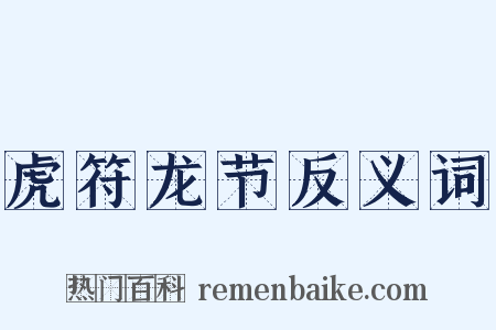 虎符龙节反义词是什么意思的图片